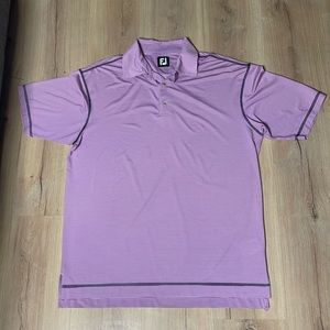 Footjoy Purple Striped Golf Polo Shirt. Size Large.‎ Excellent used condition.